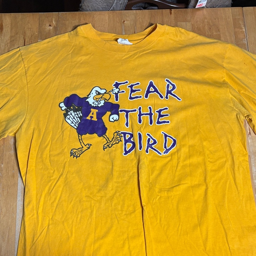 Men's Yellow Vintage XXL Ashland University Eagles 'Fear the Bird' Shirt